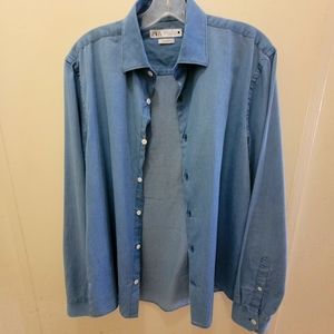 Zara Medium Blue Dress Shirt